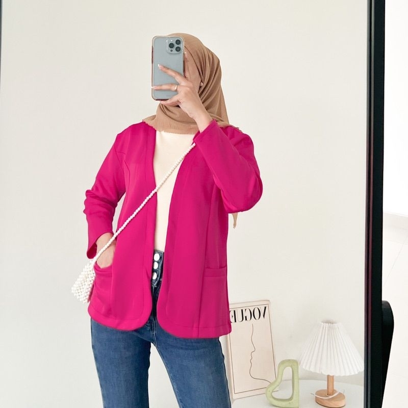 NABILA BLAZER SCUBA POLOS | BLAZER WANITA | OUTER SCUBA