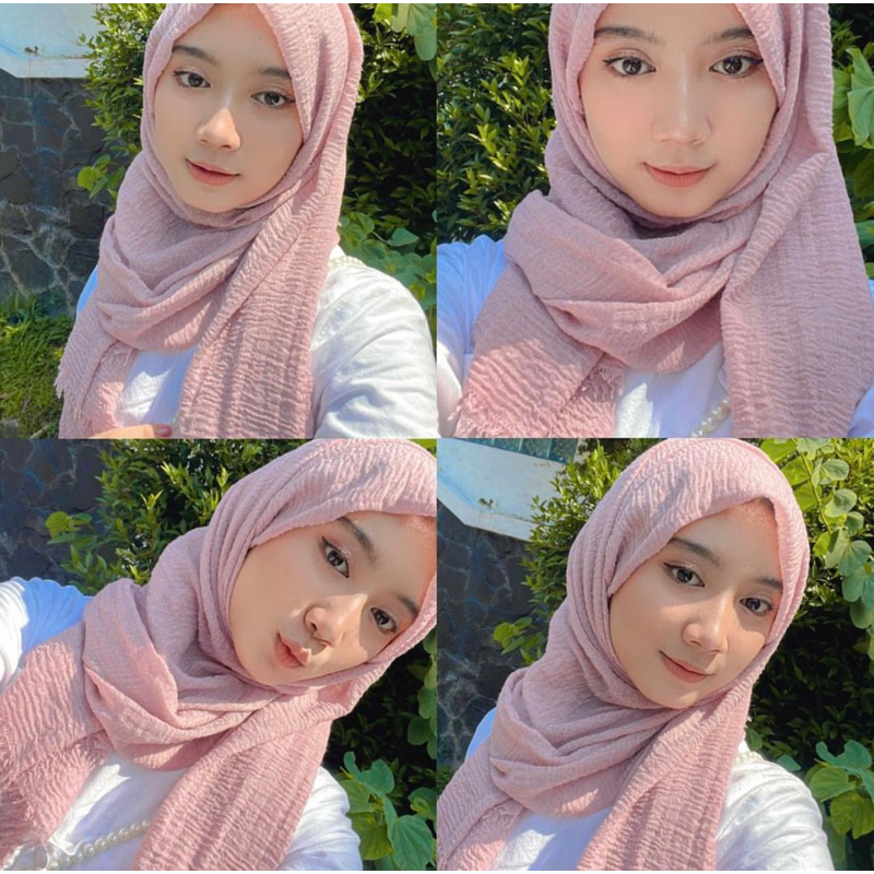 Hijab Pashmina Crinkle Shawl jilbab kerudung 180*70cm Pasmina Cringkle Wanita original premium Syal Scarf