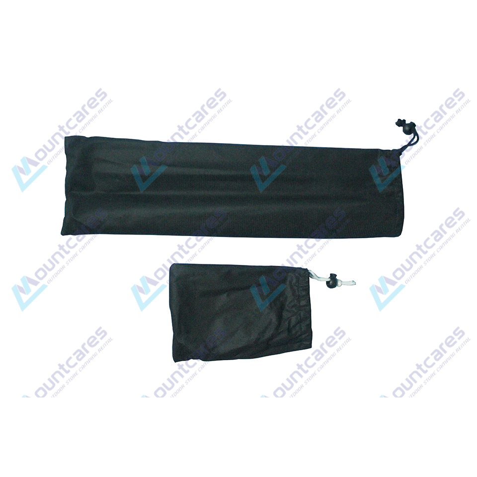 Tiang Penyangga Flysheet Alumunium Tarp Pole 200Cm 1 Set Dengan Pasak dan Tali