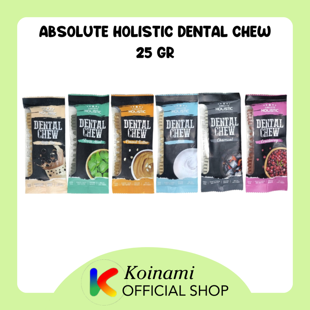 Absolute Holistic Dental Chew 25gr - Dog Treats - Snack Anjing - Pembersih Gigi Anjing - Dentastik Snack Gigi Anjing - Gigitan Anjing