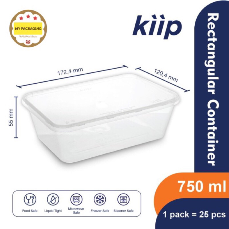 Thinwall 750 ml KAKU - 25buah / Container Microwave / Kotak Makan / wadah plastik / toples 750ml