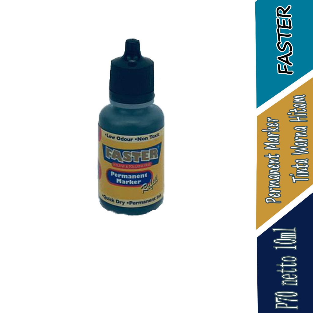 

Tinta Hitam Permanent - Faster P70 - Permanent Marker - Refill