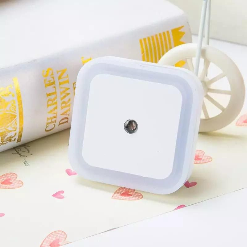 LAMPU TIDUR SENSOR/LAMPU TIDUR LED OTOMATI SENSOR CAHAYA COLOK LISTRIK DINDING PERSEGI