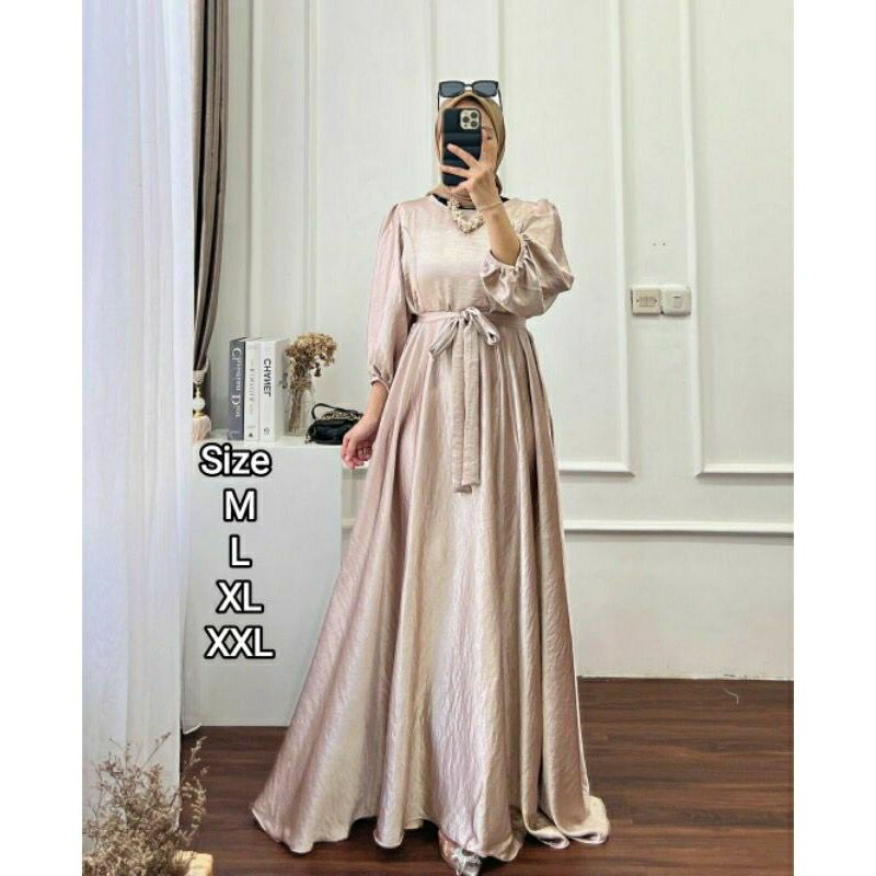 SEPHIA DRESS MAXY SANTORINI SILK - DRESS KONDANGAN WANITA TERBARU 2023 - DRESS BRIDESMAID BUSUI FRIENDLY