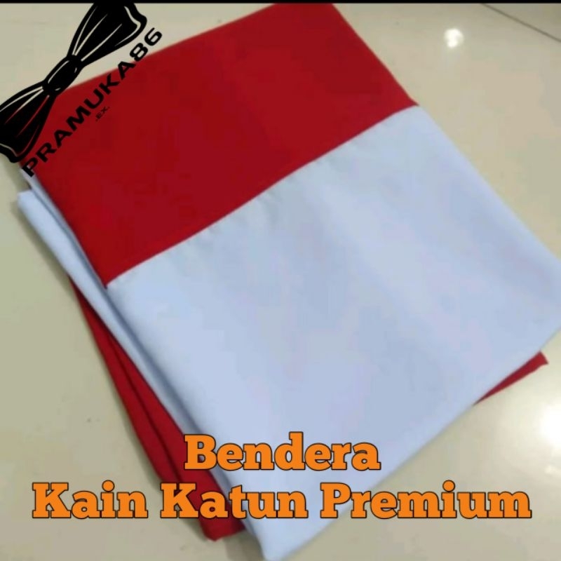 Bendera Merah Putih Bahan Kain Katun Halus - Bendera Indonesia Berbagai Ukuran