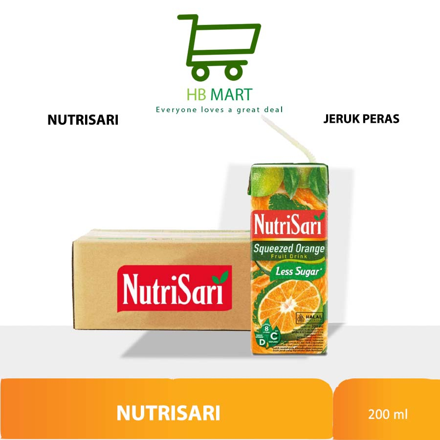 

KHUSUS KIRIM PAKAI OJOL NutriSari Squeezed Orange 200ml (24 pcs)