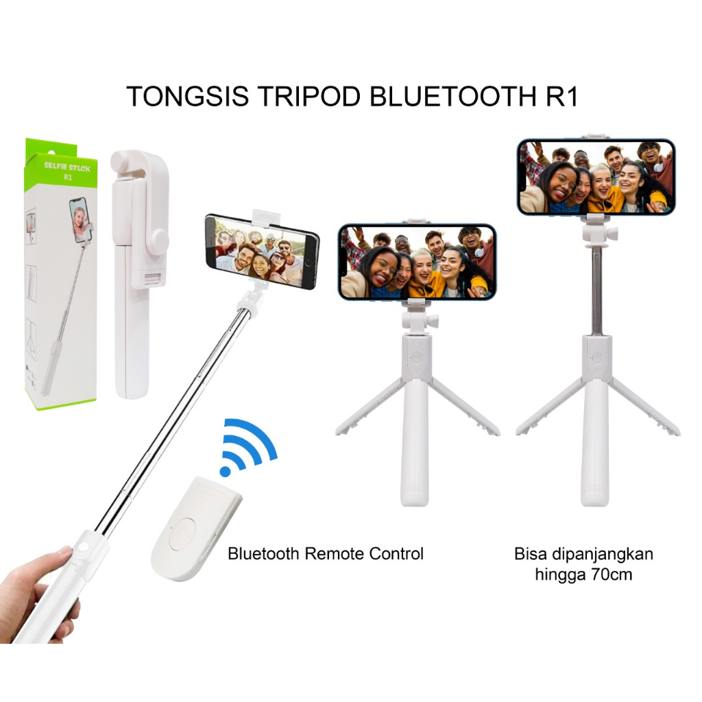 Tripot R1/K07/S03 3IN1 + Tongsis + Bluetooth Remot Control