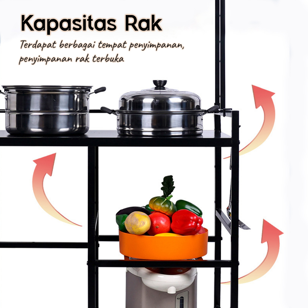 COD Partyhouse SK-B Rak Minimalis / Meja Dapur / Meja Kompor/ Meja Racik / Rak Penyimpanan Rumah Tangga / Rak Dapur Rak Panci Oven Microwave