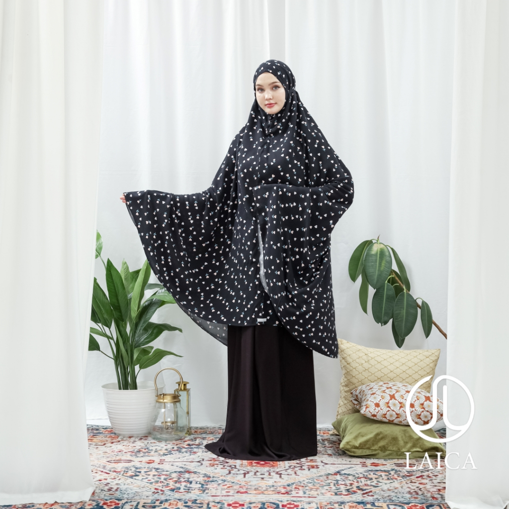 Mukena Laica Kombinasi Rayon Alika 2in1 All Size