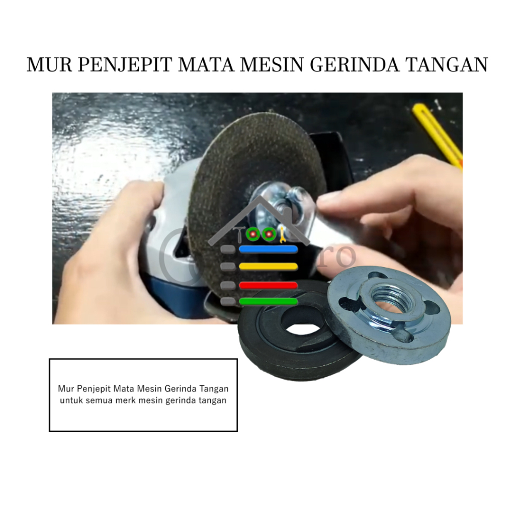 BAUT MATA GERINDA M10 &amp; M14 FLANGE SET INNER OUTER