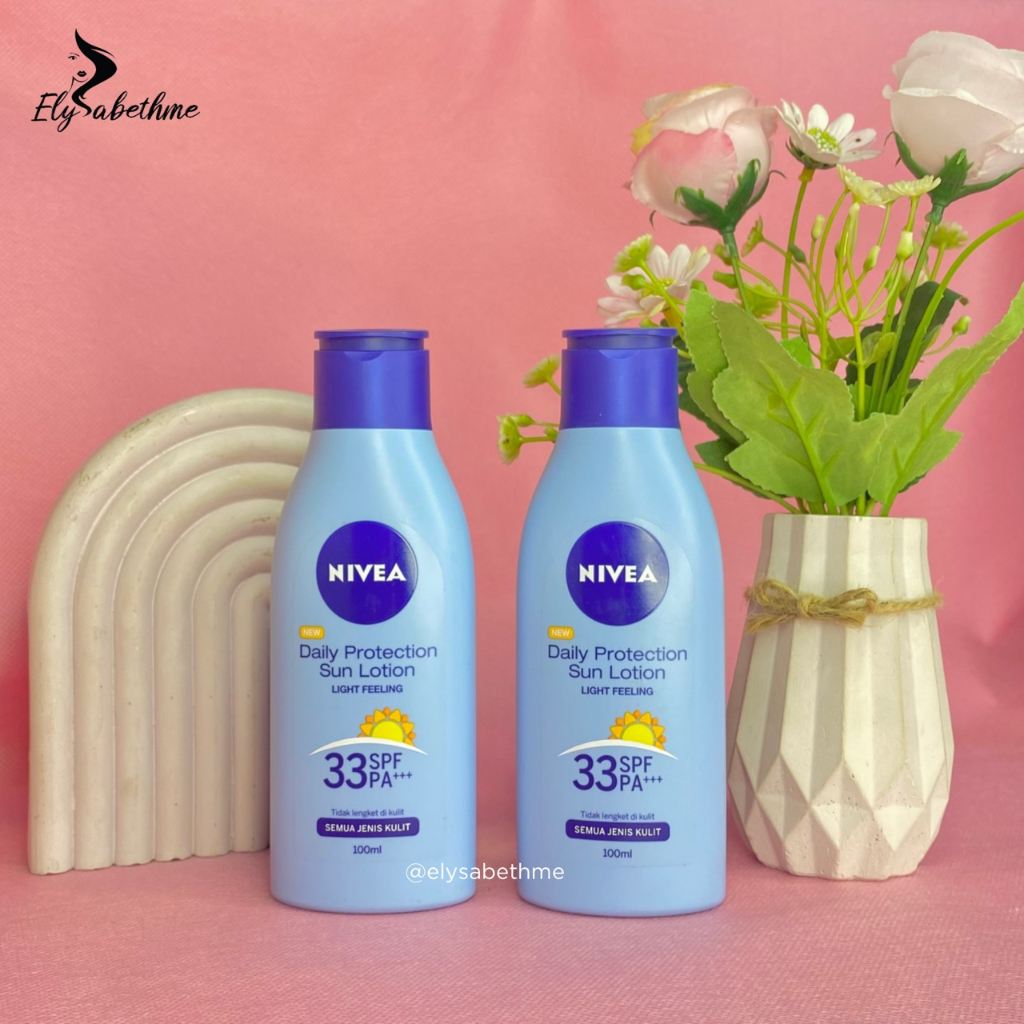 ✿ELYSABETHME✿ Nivea hand and body Lotion Spf33+++ serum pemutih pelembut pelembab badan hembody dengan sunblock anti matahari kulit belang