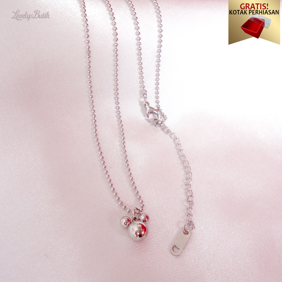 Kalung Titanium Wanita Anti Karat Korean Style Model Mik1 Terbaru Adjustable BONUS kOTAK - Lovelybutik