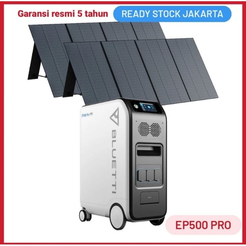 BLUETTI EP500 EP500Pro EP600 Poratble Solar Power Station Baterai Solar Panel Pengganti Genset