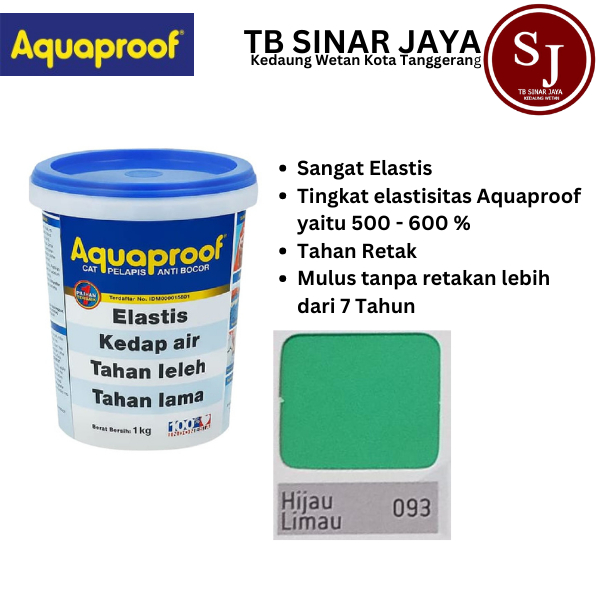 Aquaproof Cat Pelapis Anti Bocor Kemasan 1kg - 093 Hijau Limau