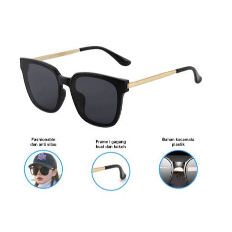 Kacamata Korea Fashion Sunglasses Kacamata Hitam Import Unisex Wanita/Pria