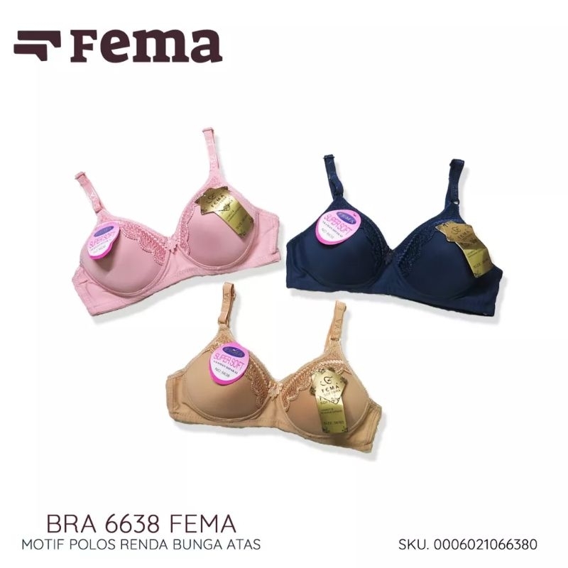 Bra BH Busa Empuk Tanpa Kawat/BH Fema SUPERSOFT 6638 HAK2