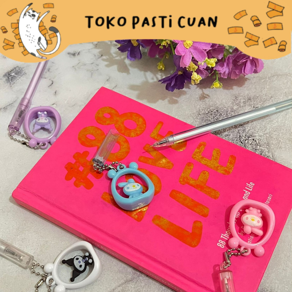 

pulpen bolpen gantungan sanrio dalam lingkaran (4/8/12 pcs) keperluan anak sekolah pen lucu imut keren pena unik fancy elegan bisa COD termurah import