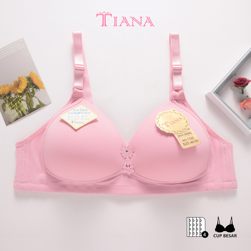 TIANA | BRA Cup Besar Kait 4 Cup C / BH Jumbo Bahan Pori BREATHABLE / art TN 1780