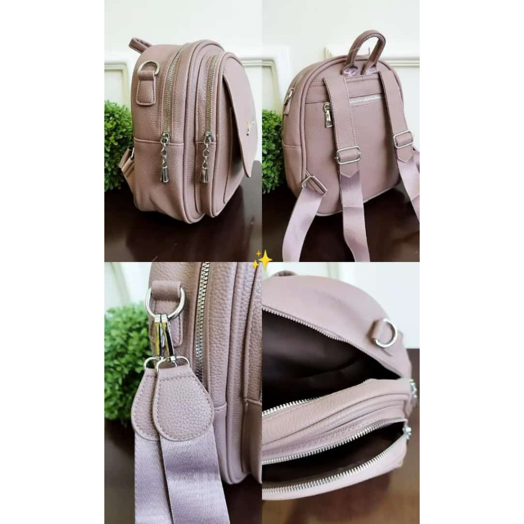 (PINK_IMP) New Import Tas Kucing Lucu Wanita Ready 4 Warna . Ransel Bahan Kulit Jeruk . Premium