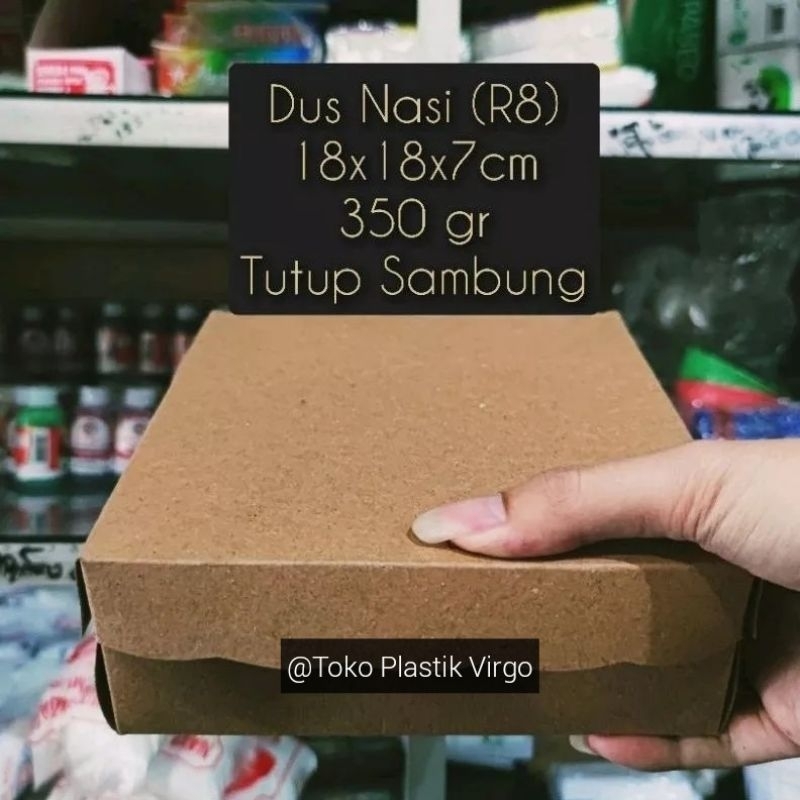 

Box / Kardus / Dus Kraft Coklat 18x18 cm - R8 Tutup Sambung