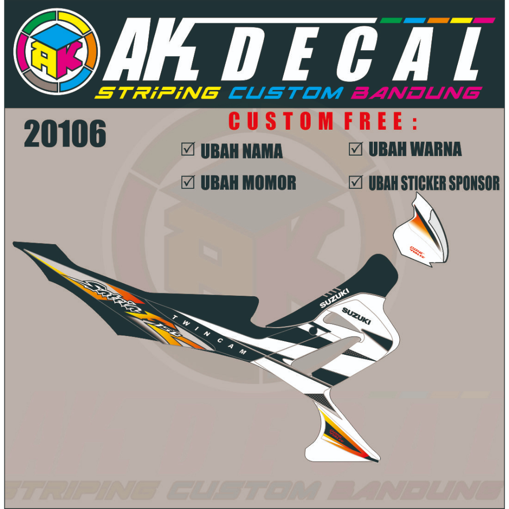 STRIPING LIVERY SATRIA FU 150 CBU/CKD CUSTOM 20106
