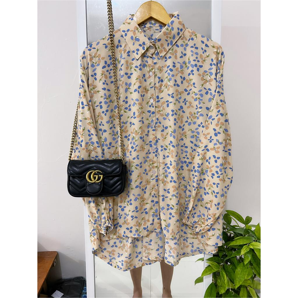 OVERSIZE BLOUSE MOTIF - ATASAN RAYON FULL KANCING JUMBO / KEMEJA  RAYON MOTIF KEKINIAN 2022