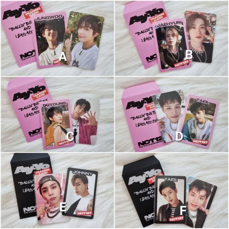 NCT 127 TC ay-yo Pink Black Jungwoo Jaehyun Doyoung Taeil Johnny pc trading card