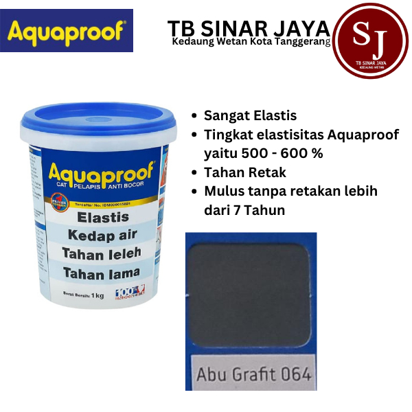 Aquaproof Cat Pelapis Anti Bocor Kemasan 1kg - 064 Abu Grafit