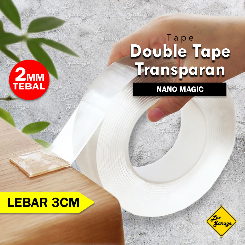 Double Tape Super Kuat Doble Dobel Tip Bening Transparan