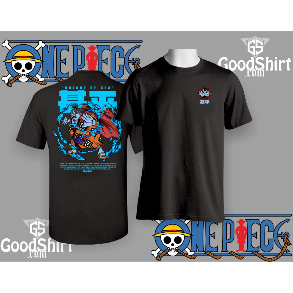 Kaos ONE PIECE "Jinbe  ジンベエ Jinbē" - Kaos Monkey D Luffy/Kaos Anime Manga/Kaos Kartun/Kaos One Piece