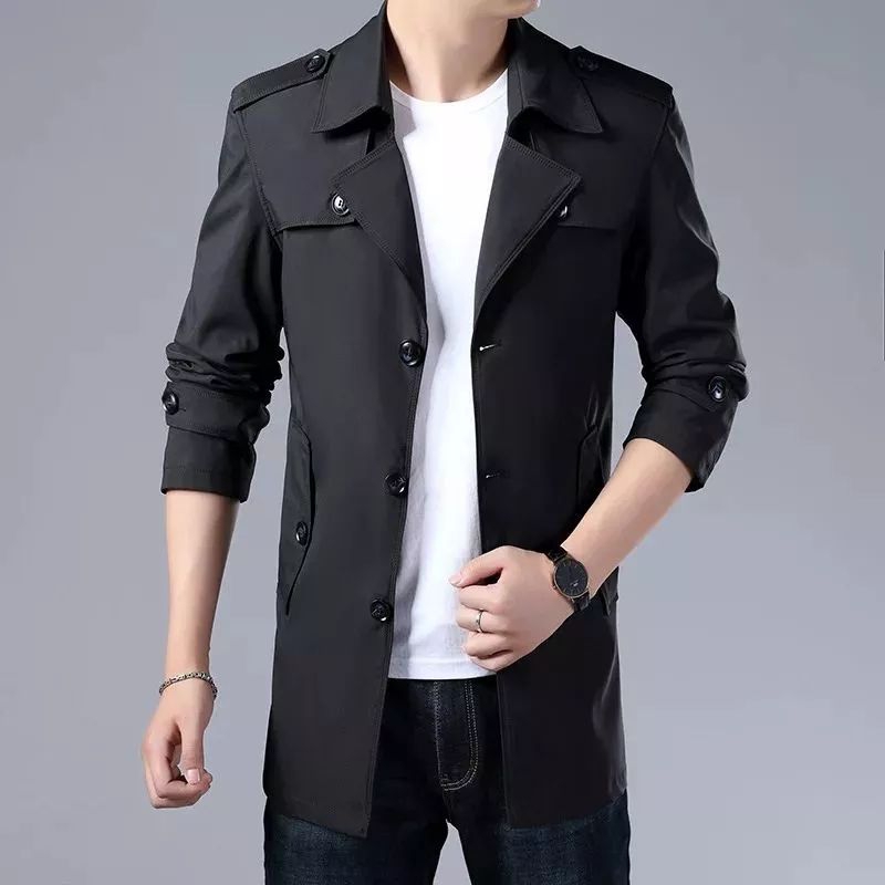 jaket jubah pria panjang jaket long coat pria jaket jubah panjang tebal