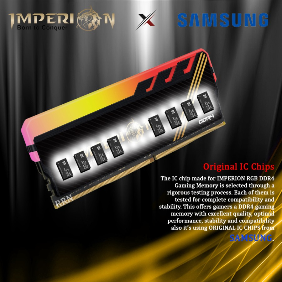 RAM IMPERION RGB DDR4 16GB (2X8GB) 3200MHz KIT RAM PC RGB GAMING RESMI - 8GB (1X8GB)