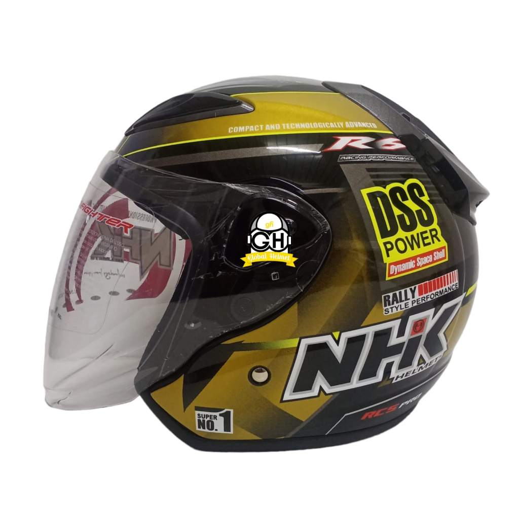 HELM NHK R6 MOTIF RALLY BLACK GOLD