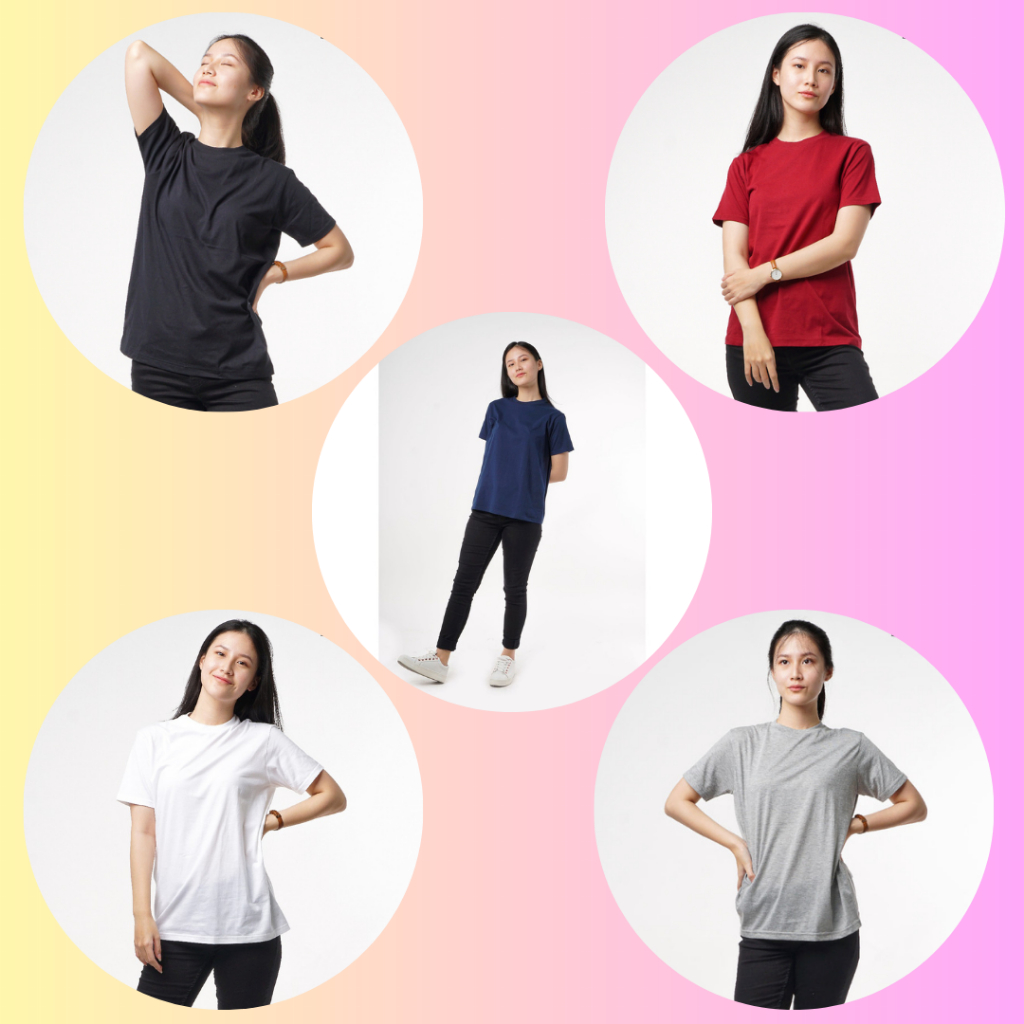 Kaos Polos PE SOFT Atasan Pria Wanita / ONECK / unisex / tangan pendek / baju tshirt cowok cewek