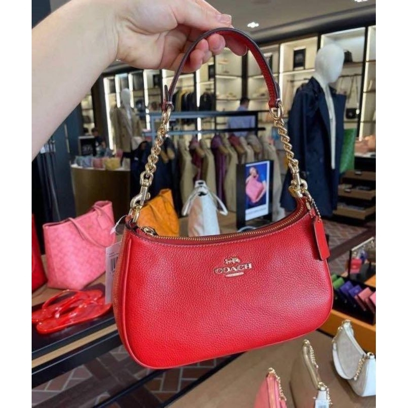 NEW ARIVVAL Tas Selempang Wanita Terri COACH Rantai bahan kulit halus