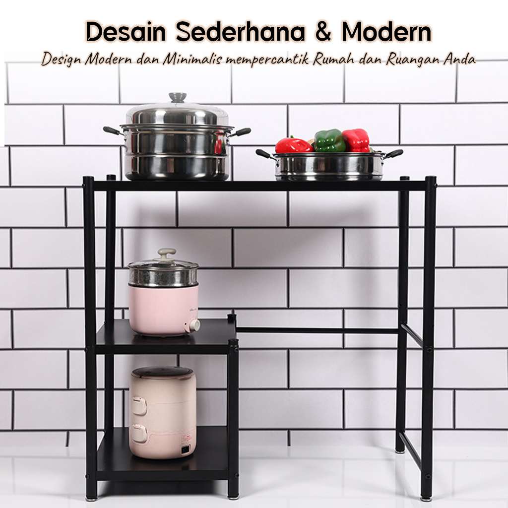 COD Partyhouse SK-C Rak Minimalis / Meja Dapur / Meja Kompor/ Meja Racik / Rak Penyimpanan Rumah Tangga / Rak Dapur Rak Panci Oven Microwave