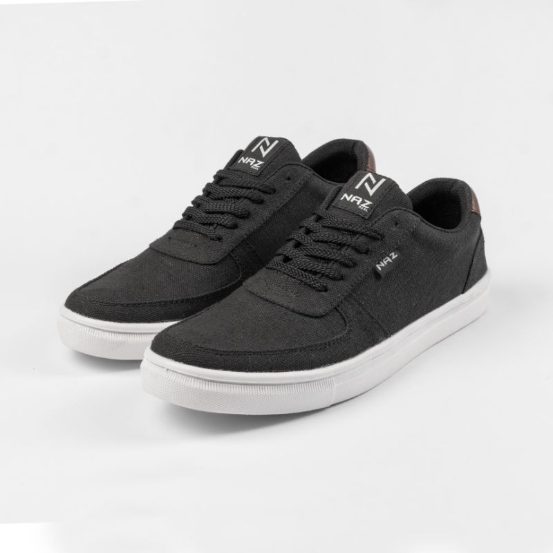 ENJI BLACK |Shoeniverse.id x NAZ| Sepatu Sneakers kanvas Pria Casual ORIGINAL Distro