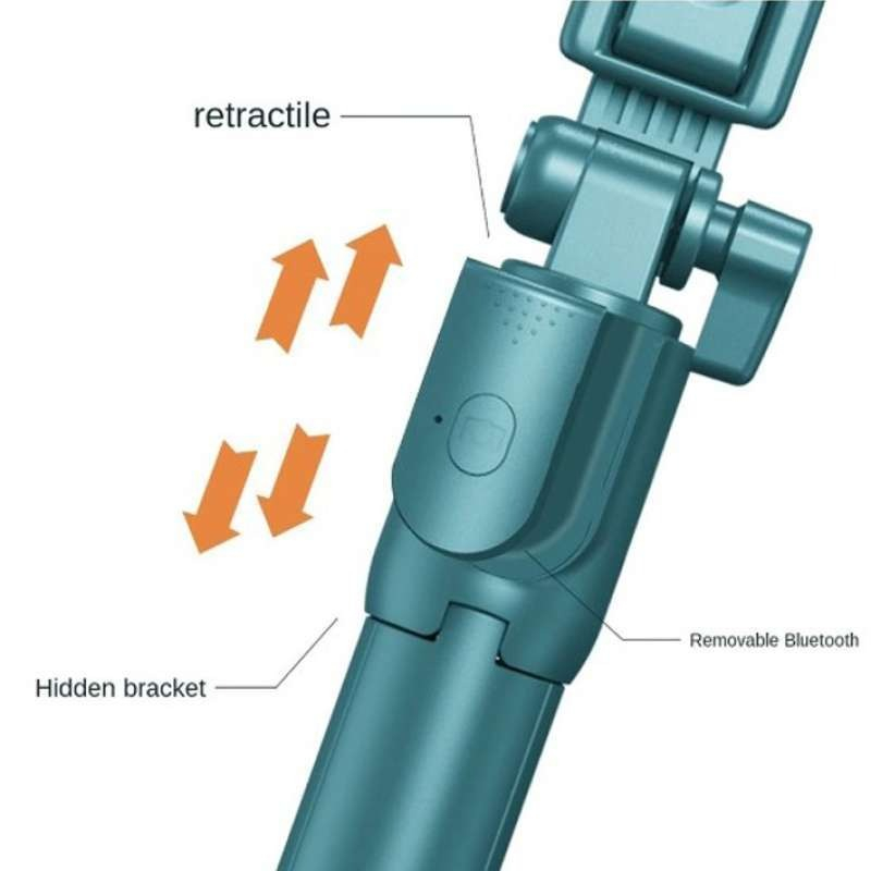 Tongsis R1 Selfie Stick 3in1 + Bluetooth Remote Shutter