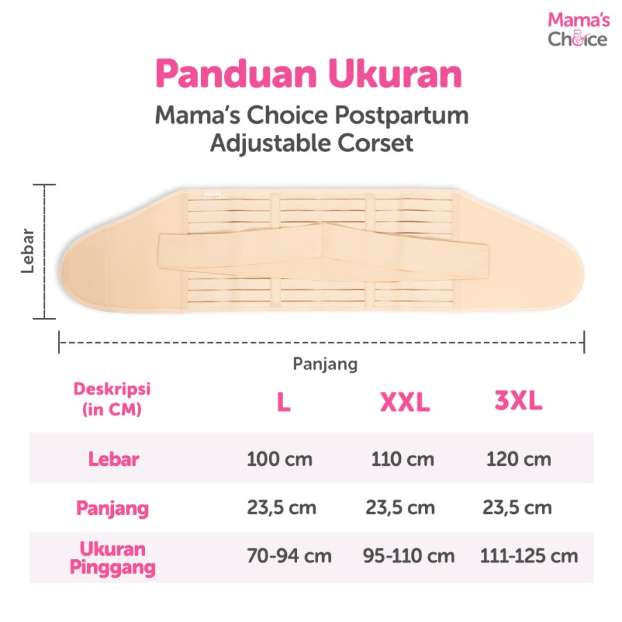 Korset Melahirkan | Postpartum Adjustable Corset Mama's Choice (Korset Ibu Melahirkan/Gurita Ibu Melahirkan setelah Cesar))