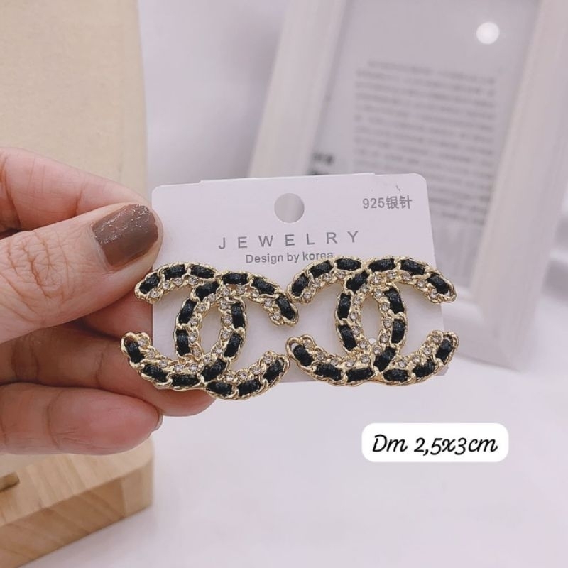 Anting Silver925 Perak Branded Band CH Premium Quality Anti Karat anti alergi S611