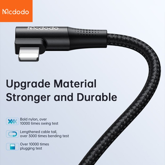 Mcdodo Type C to Lightning Cable Angled 90 Degree Braided Nylon