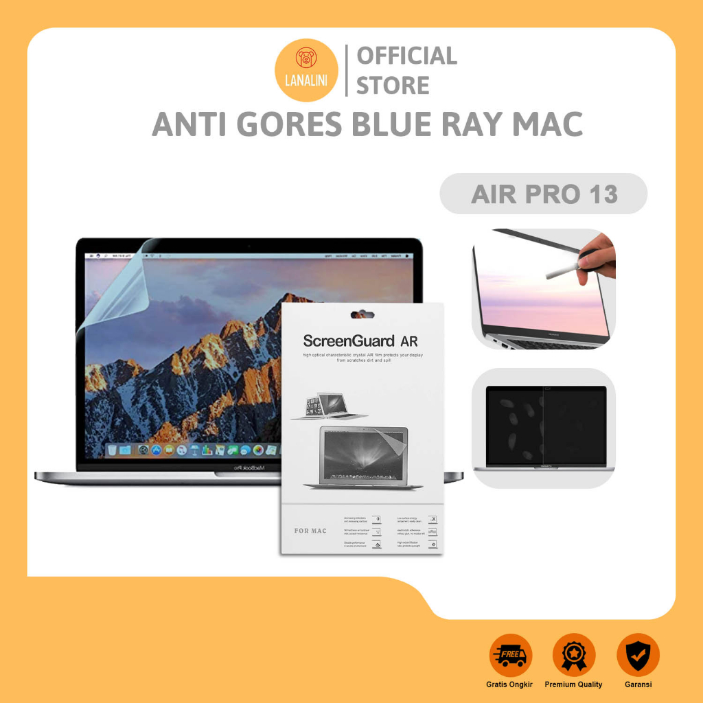 Anti Gores Pelindung Layar Screen Guard Anti Anti Blue Ray Blueray light Radiasi Protector Transparan MacBook New Air Pro Retina 12 13 13.3 14 15 16 2017 2018 2019 2020 2021 A1932 A2179 A2337 A2681 A1706 A1708 A1989 A2159 A2251 A2289 A2338