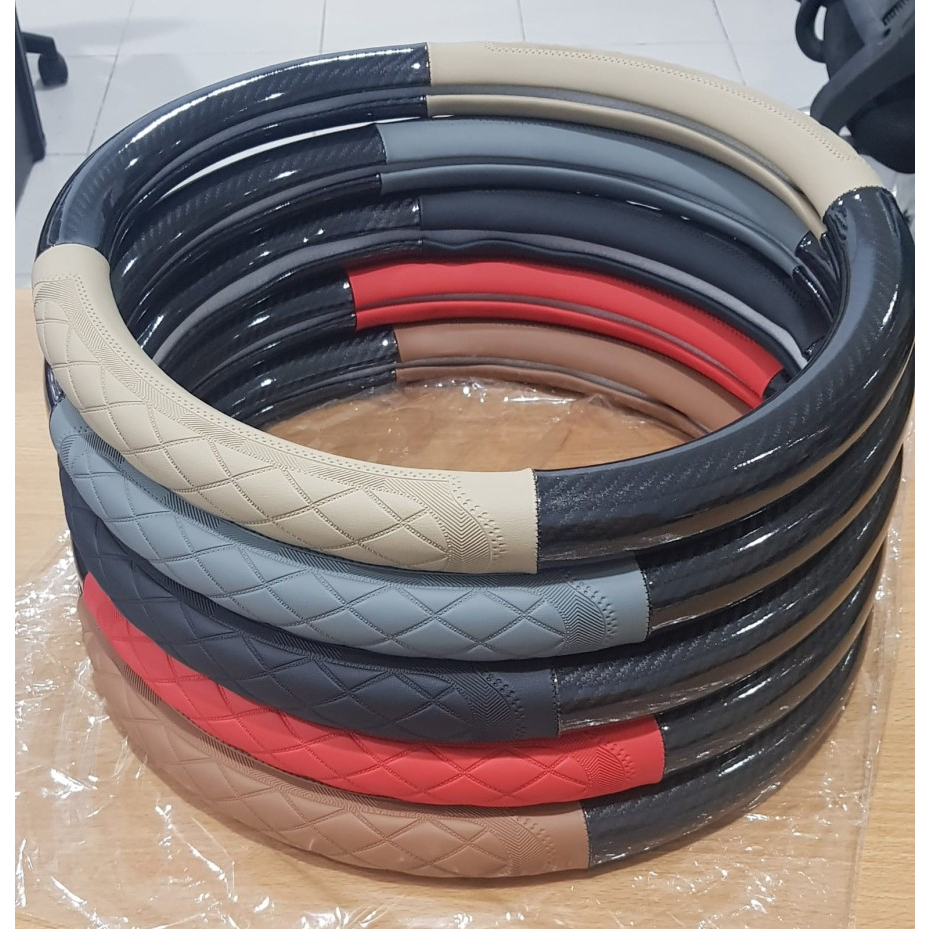 SARUNG STIR KULIT JSD UKURAN M CARBON YARIS LAMA