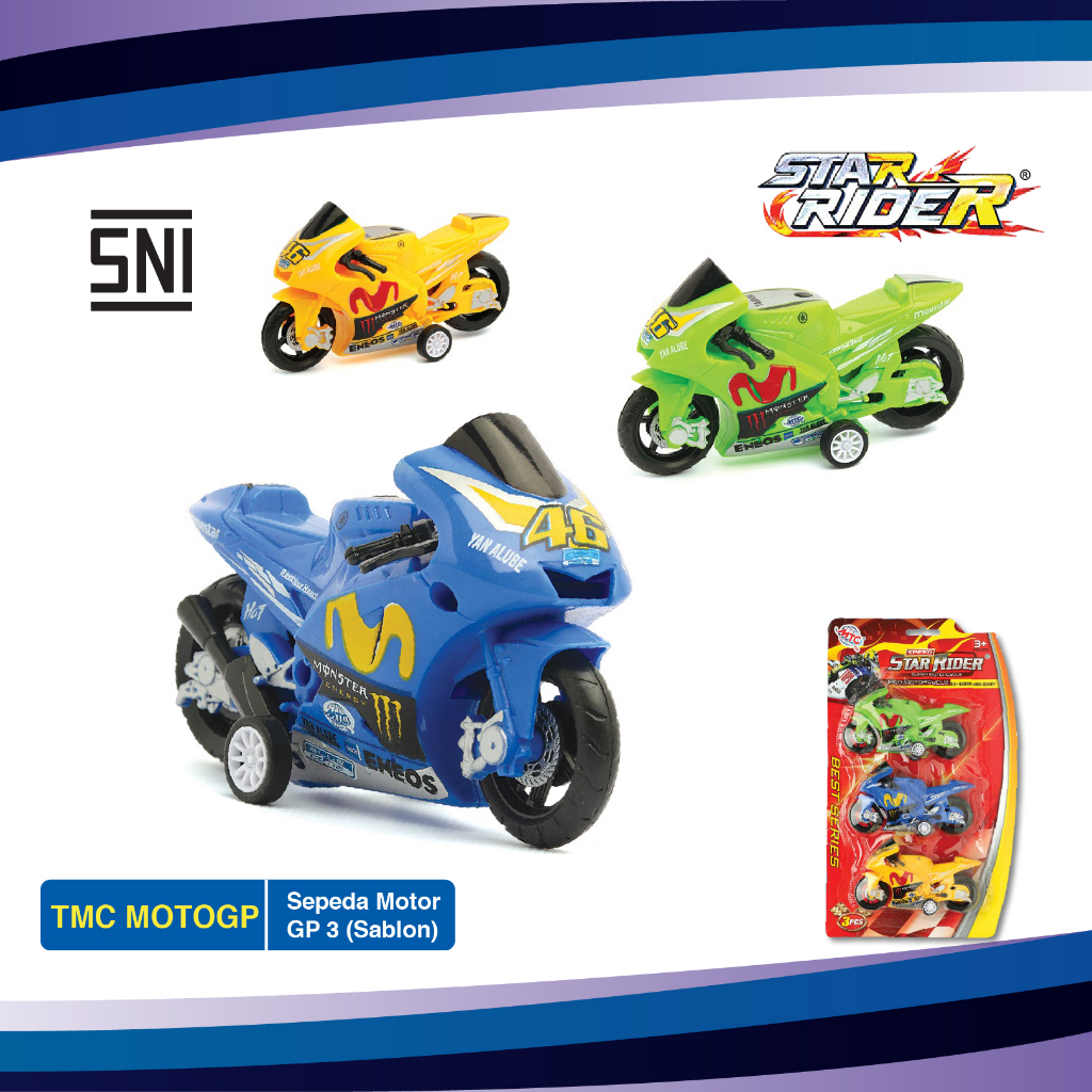 Sepeda Motor GP 3 Mainan Anak Sepeda Motor Balap Laki laki Viral Murah TMC MOTOGP