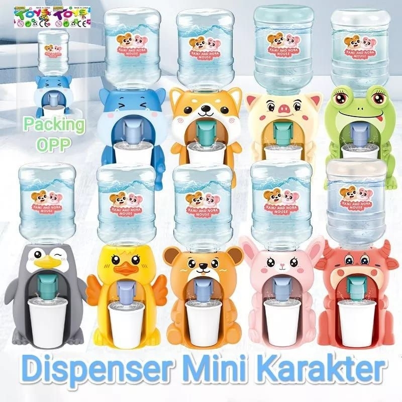 DISPENSER MINI ANAK GRATIS GELAS | Galon Kecil Anak2 Belajar Minum Mug Cangkir | Alat Minum Mpasi Bayi | Botol Air Putih AnakAnak | Mainan Anak Hewan | Gelas Minuman Kecil Size Traveling