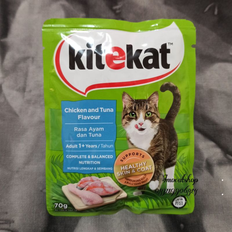 Kitecat pouch makanan kucing murah