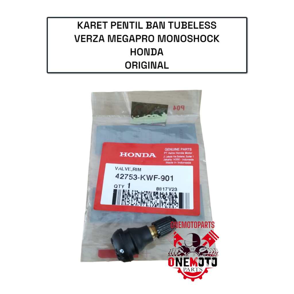 KARET PENTIL BAN TUBELESS VERZA MEGAPRO MONOSHOCK HONDA 42753-KWF-901 ORIGINAL
