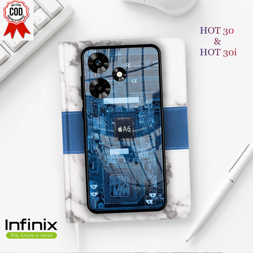 Softcase Kaca INFINIX HOT 30 & 30i  - Case Handphone INFINIX HOT 30 & 30i [T30]