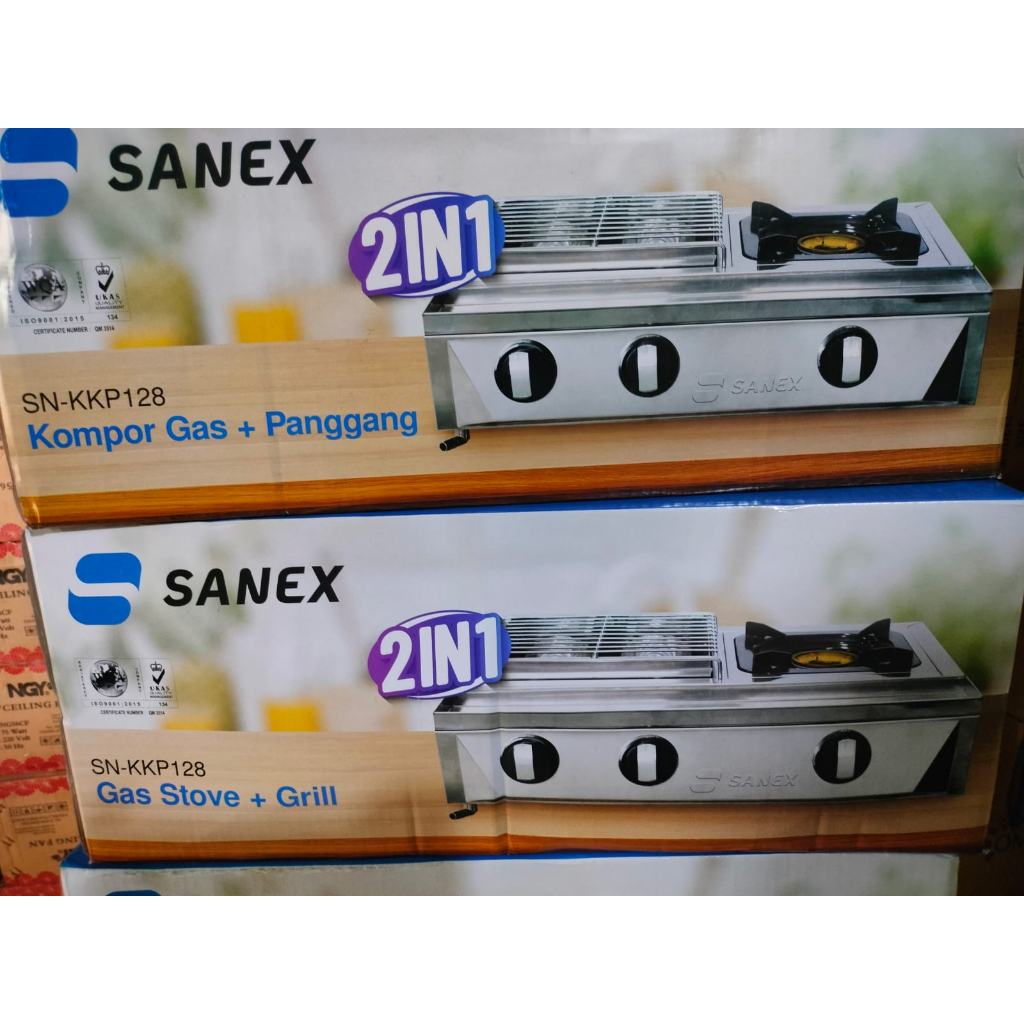 Sanex Kompor Gas + Panggang 2 In 1 SN-KKP128 - Silver