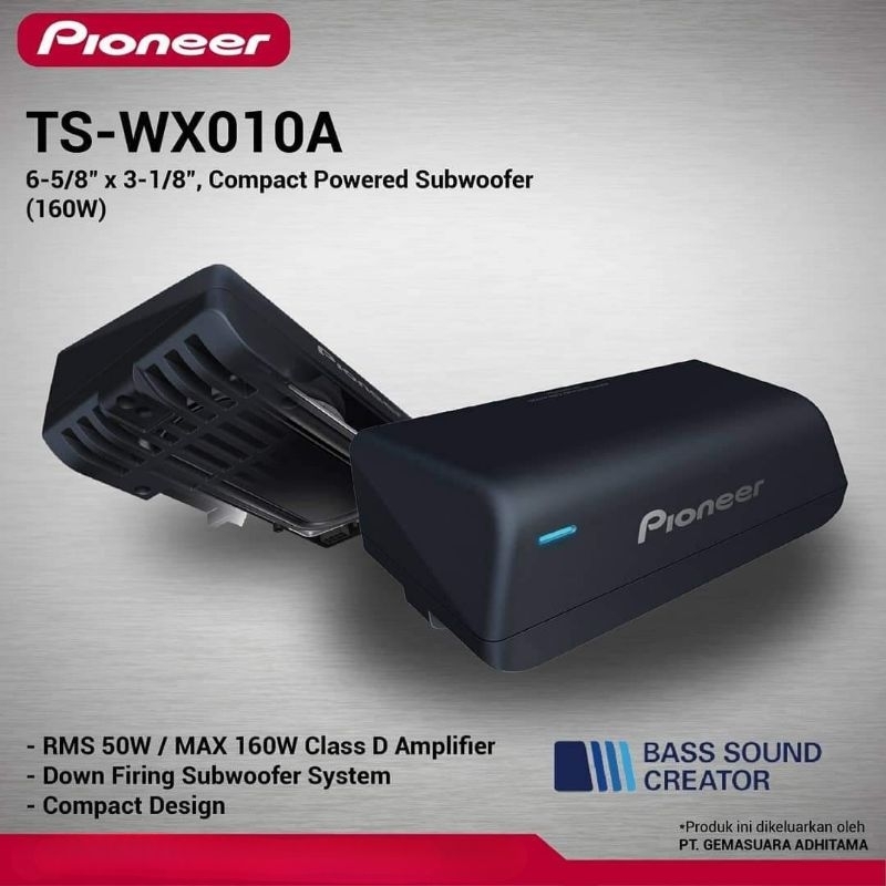 Subwoofer Slim Kolong Aktif Pioneer TS-WX010A (GARANSI RESMI)